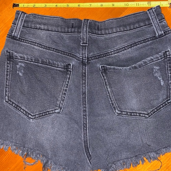 Urban Outfitters Super highrise 90s punk black denim shorts y2k summer bottoms - Picture 11 of 14